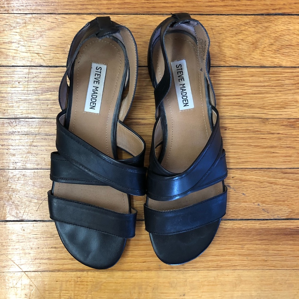 Steve Madden Black Sandals